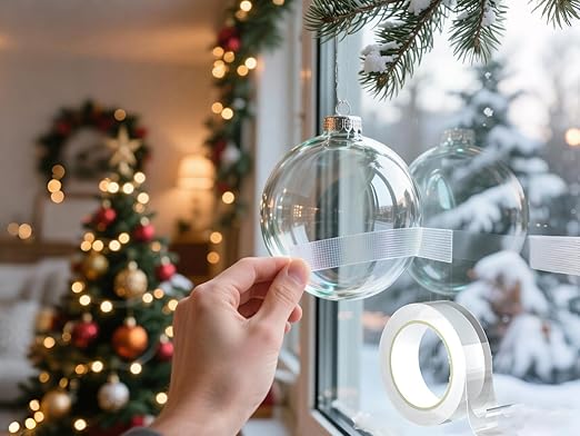 Mega Roll Heavy Duty Double Sided Tape 196 Inch, Extra Strong Mounting Adhesive for Large Wall Art, Mirror, Whiteboard, No Damage Wall Tape Reusable & Removable for Holiday Décor