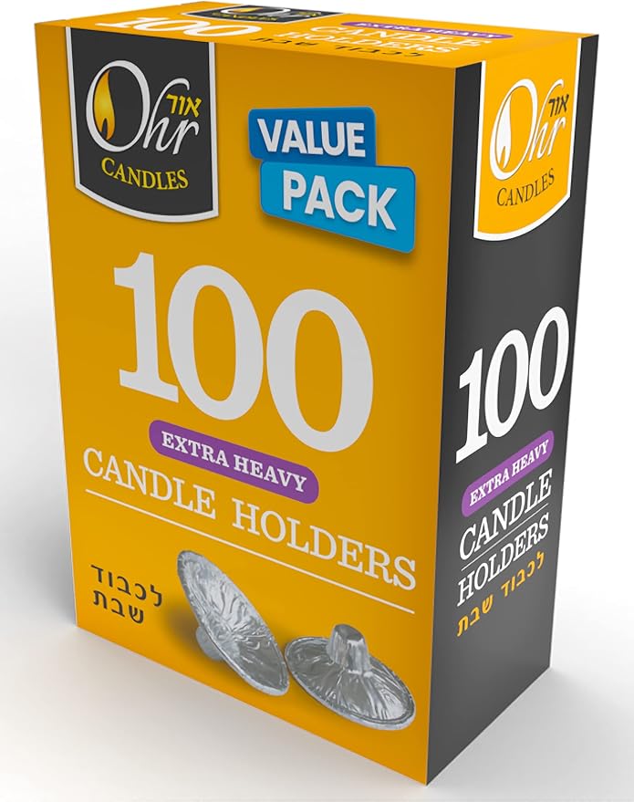 Ohr Candles Extra Heavy Disposable Aluminium Foil Candle Holder, Drip Cup Bobeches - 100 Pack