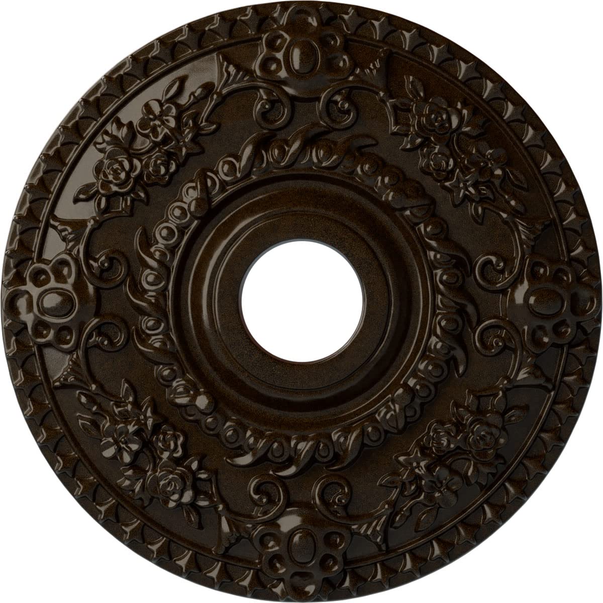 Ekena Millwork Cm18Robzs Rose Ceiling Medallion, Bronze