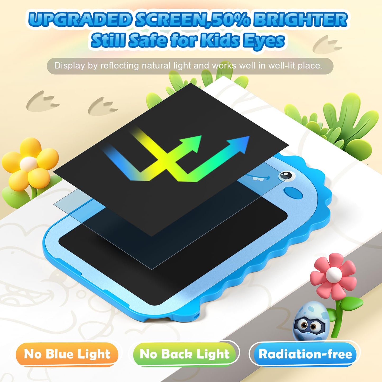 12 Pack LCD Writing Tablet for Kids, Colorful Doodle Board Drawing Tablet, Educational Kid Toys, Doodle Pad Dinosaur Toys for 3 4 5 6 7 8 Year Old Boys Girls