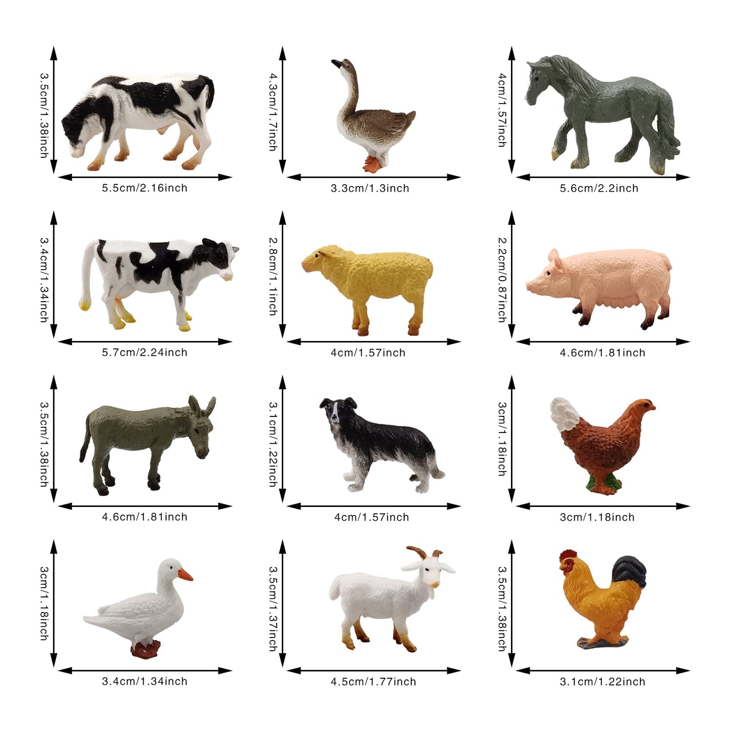 26 PCS Mini Farm Animal Tractor Cake Topper Set with Tree Farmer Fences Cow Pig Sheep Figures Tractor farmer Cake Topper for Boy Girl Birthday Party Decorations