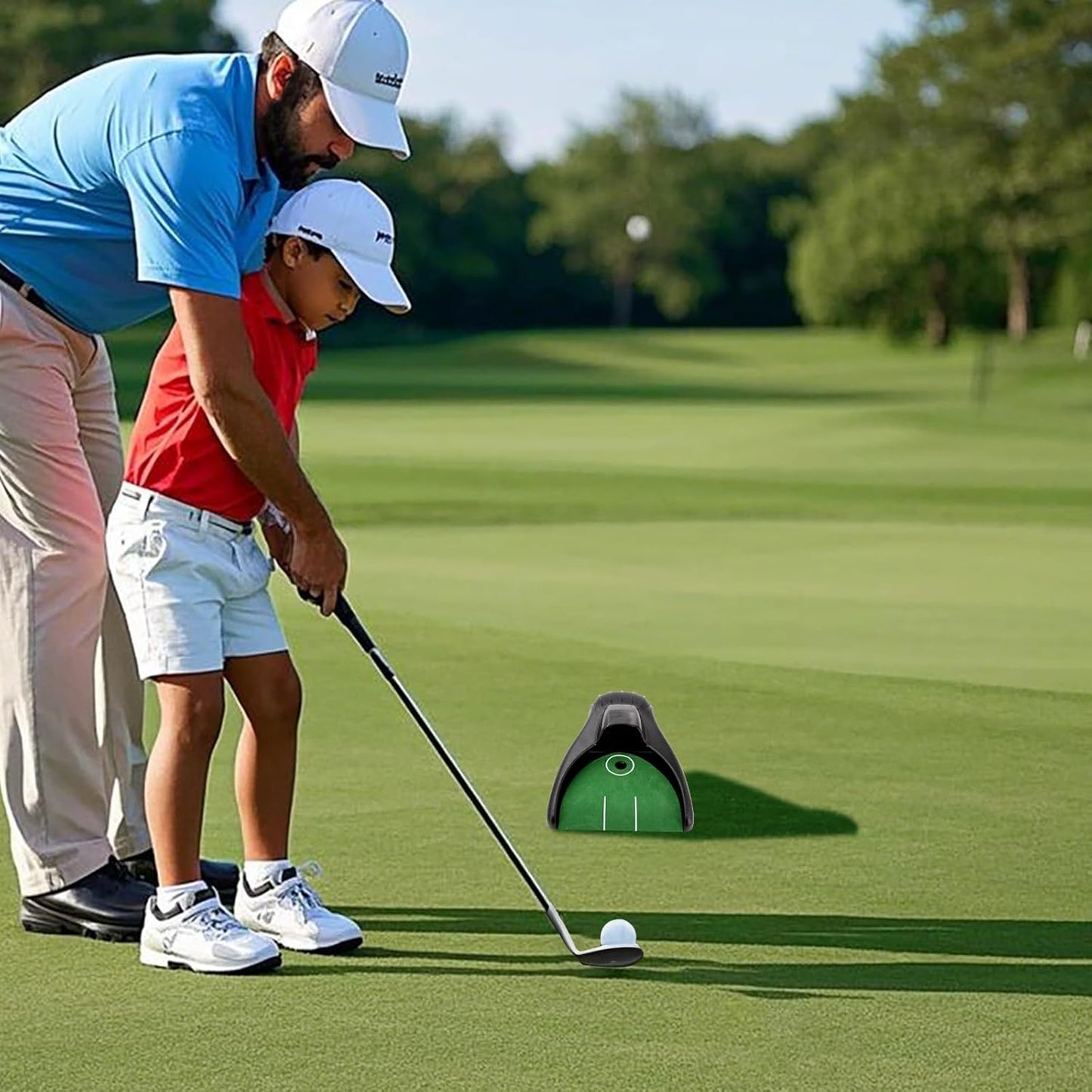 Golf Automatic Putting Cup, Return Putting Machine, Automatic Ball Returner, Portable Putting Training Aids for Indoor and Outdoor