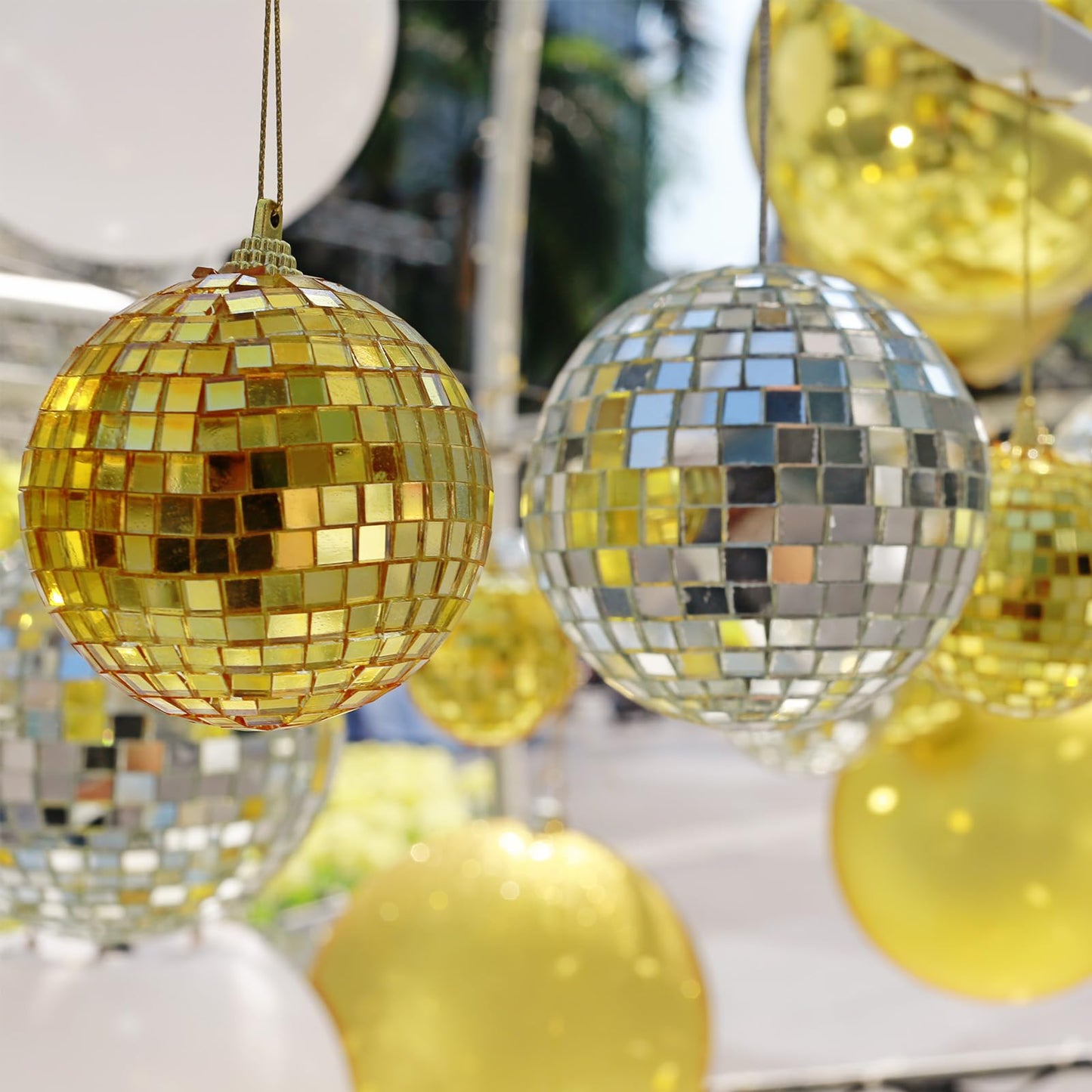 HARFINGTON 15 Sheet 1800 Pieces Self Adhesive Mirror Mosaic Tiles 10x10mm Small Square Mirror Tiles Sticker Disco Ball Stickers Mini Glass Tiles for DIY Craft Party Home Decoration, Blue