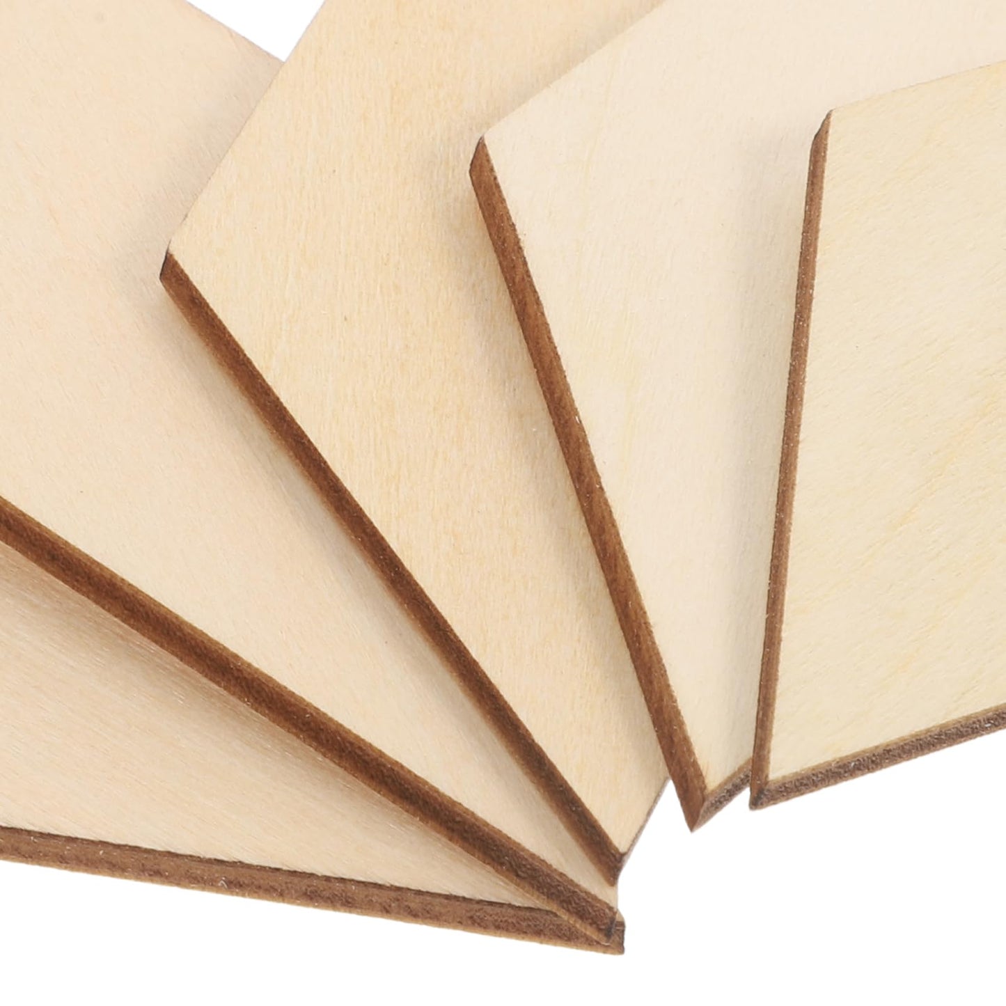 EXCEART 90 Pcs Wooden Rhombus Slices 1.57X3.14 Inch Diamond Shape Wood Pieces for DIY Crafts Home Decor Party Decorations and Christmas Tree Wall Hanging Ornaments