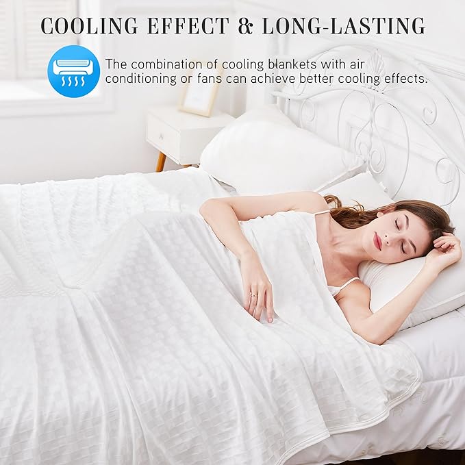 AmyHomie Cooling Blanket,90"x108"King Size,Summer Blankets with Double Sided Cold Effect, Arc-Chill Q-Max>0.5 Cool Fiber, Breathable Lightweight Blankets for Hot Sleepers Night Sweats