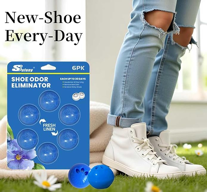 Shoe Deodorizer Balls Sneaker Deodorizers Balls Odor Eliminating for Shoes 6 Packs