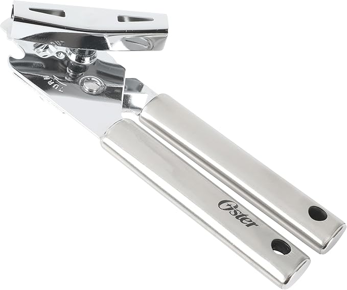 Oster Baldwyn Multifunction Can Opener and Bottle Opener with Stainless Steel Handle – Durable Kitchen Tool for Easy Opening