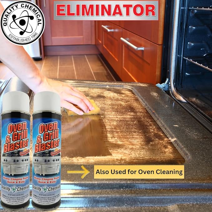 Quality Chemical Oven & Grill Blaster- Heavy-Duty - Fast Acting & Easy to Use - Degreaser/Heavy Duty Oven Cleaner - Best Oven Cleaner - Made in USA - 18 Oz (Pack of 1)