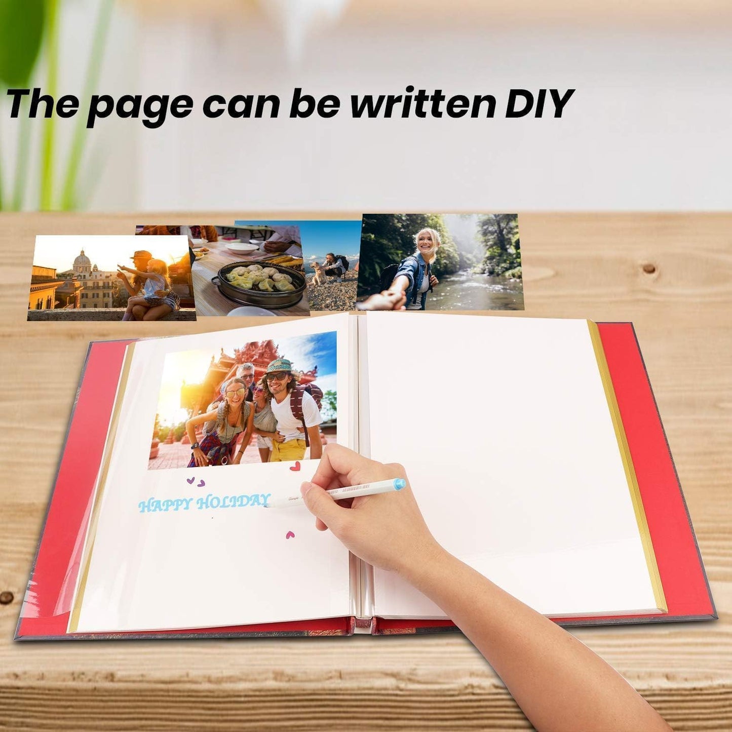 Large Adventure Book Photo Album Magnetic 13"x11.5"DIY,Handmade for Anniversary,Family Memories Accommodates 3x5 to 8x10Photos Inspired by 'Up',Perfect for Couples,Friend,Travel Memories(Movie Style)