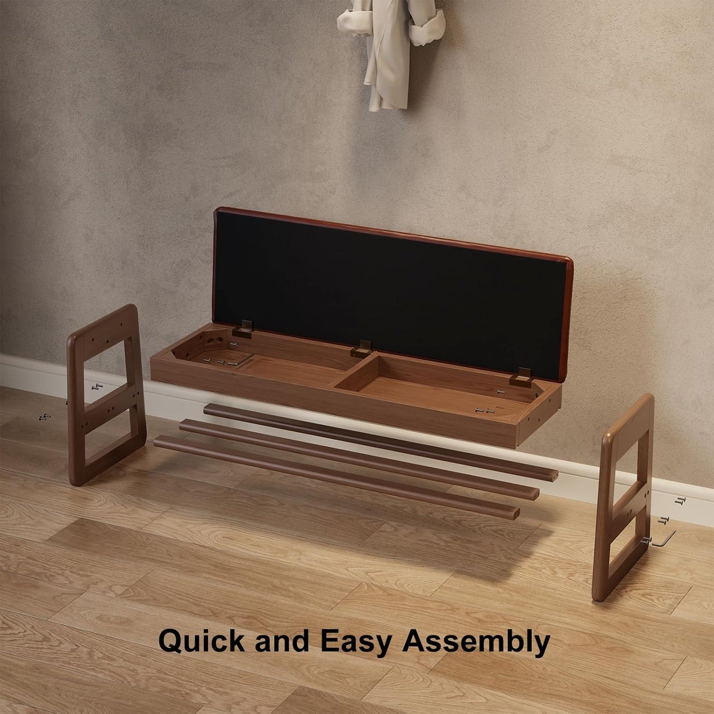 Shoe Rack Bench with Leather Cushion,2 Tiers Shoe Bench with Flip-Top Storage,Wood Shoe Rackh for Entryway,Hallway（Orange,39.3"）