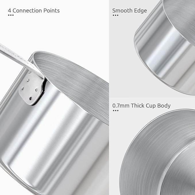 U-Taste Measuring Cups and Spoons: Food Grade 18/8 Stainless Steel 12 Pieces Metal Stacking Kitchen Baking Cooking Measure Set with Strengthened Weld Joints (Midnight Blue, Upgraded Version)