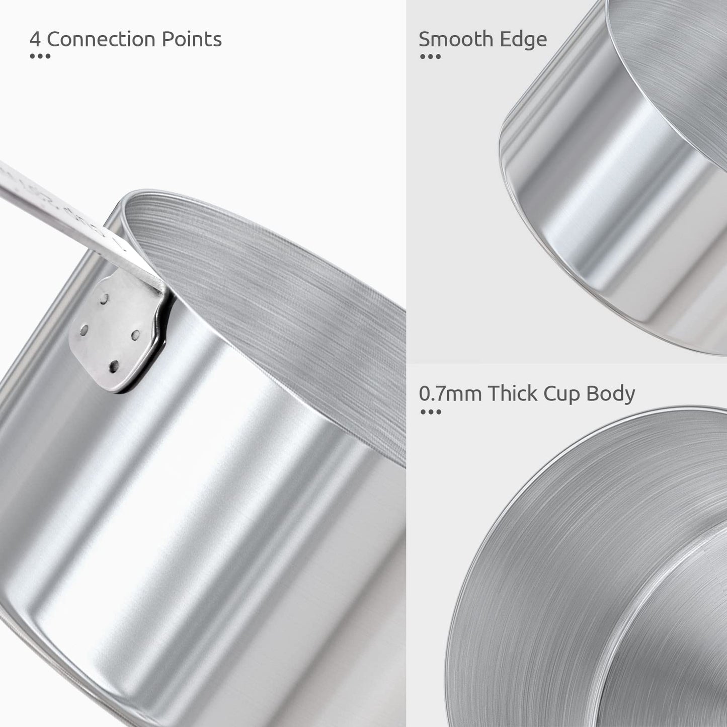 Measuring Cups : U-Taste 18/8 Stainless Steel Measuring Cups and Spoons Set of 10 Piece, Upgraded Thickness Handle (Multicolors)