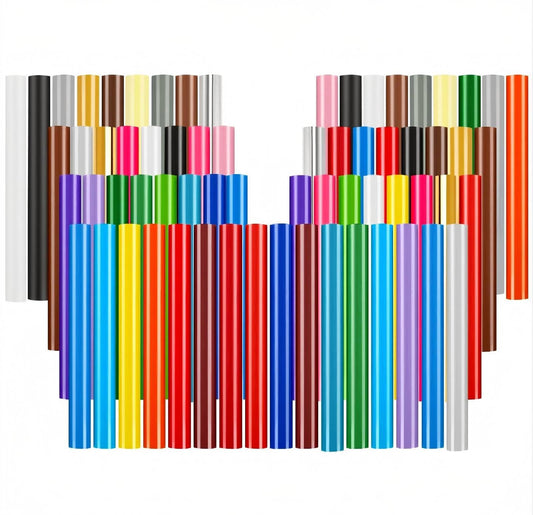 Prime Vinyl Permanent Vinyl - 67 Pack 12" x 12"- Assorted Colors Self Adhesive Vinyl Compatible with All Cutting Machines, Home Decor, Window, Mug, Party Decal