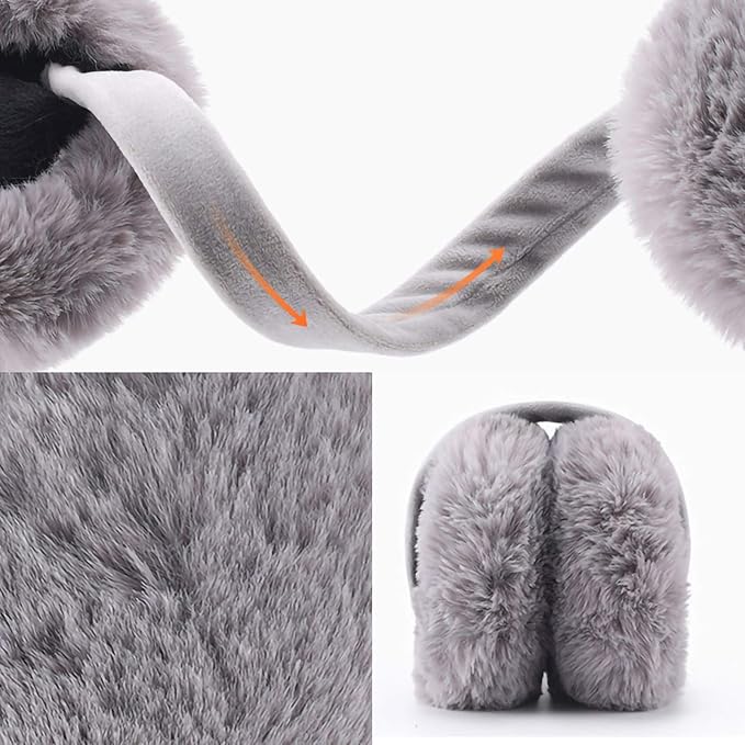 LCXSHYE Winter Ear muffs Faux Fur Warm Earmuffs Cute Foldable Outdoor Ear Warmers For Women Girls