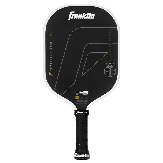 Franklin Sports PRO Pickleball Paddles – C45 Carbon Fiber Series - Official USAP + UPA Approved Pickleball Paddle - Aurelius 14mm Polymer Core - Official Shape of Anna Leigh Waters - Black/White