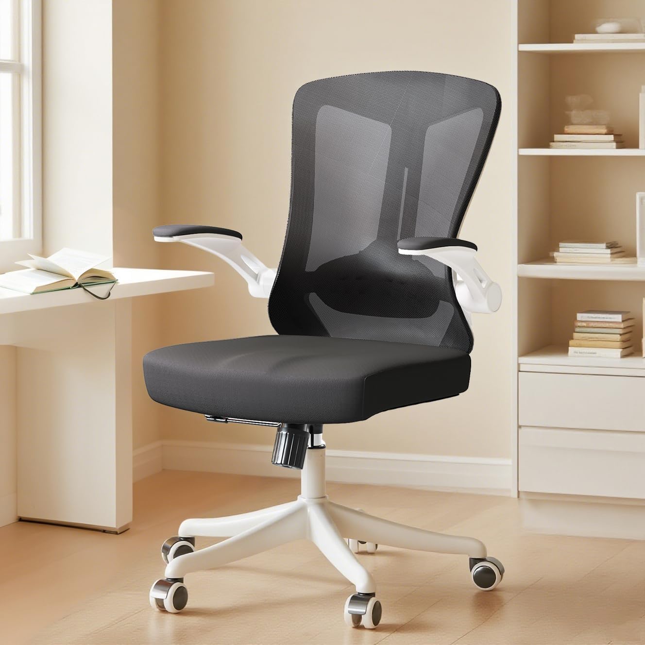 Ergonomic Office Chair - Comfy Desk Chairs with Wheels and Arms, 400LB Heavy Duty Mesh Computer Chairs with Comfortable Lumbar Back Support for Home Office, Study, Bedroom and College Dorm