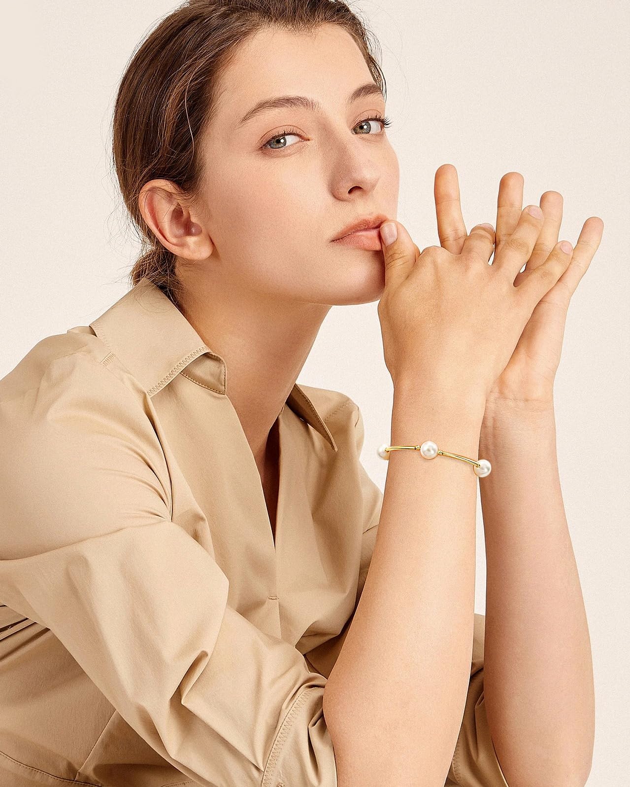 Elegance 11 designs Blessing Bracelet 10mm Crystal White Pearl Bracelet Dainty Gold Tube For Women Simple Bridal Gifts For Friends And Loved