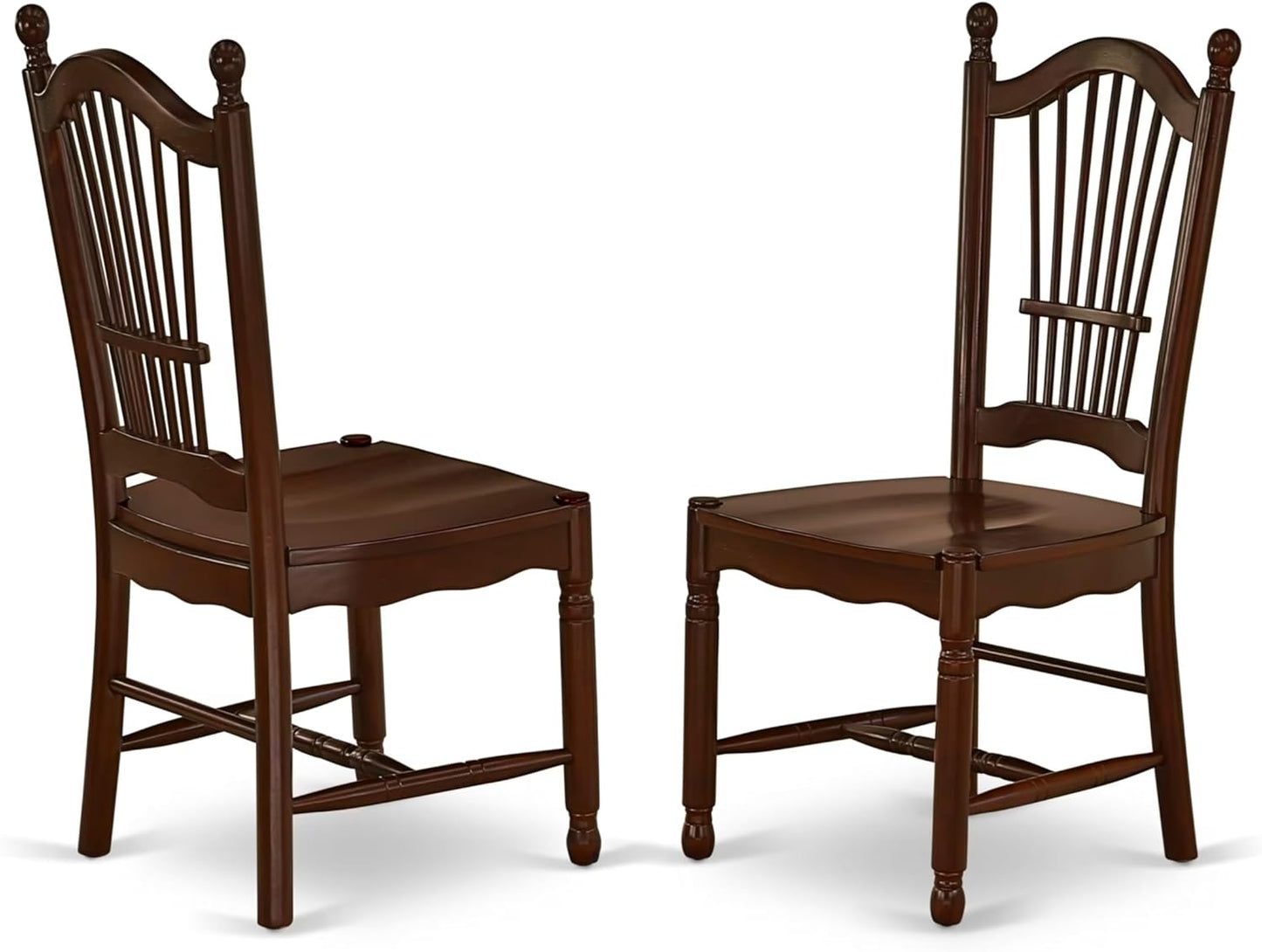 East West Furniture DODO7-MAH-W 7 Piece Modern Dining Table Set Consist of a Rectangle Wooden Table with Butterfly Leaf and 6 Dining Room Chairs, 42x78 Inch, Mahogany