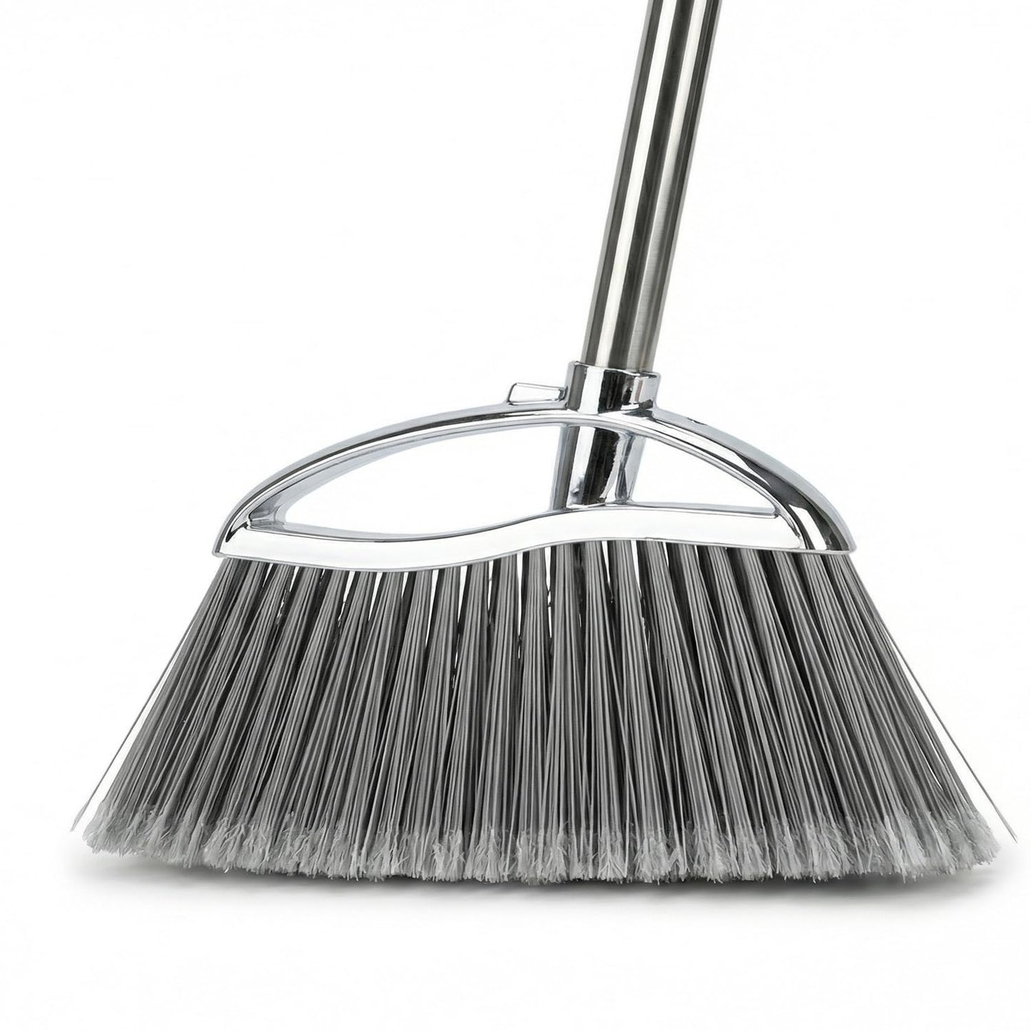 GLOYY Outdoor Stiff Bristles Angle Broom Heavy Duty Sweeping Patio Broom with Long Handle for Garage Garden Commercial and Industrial