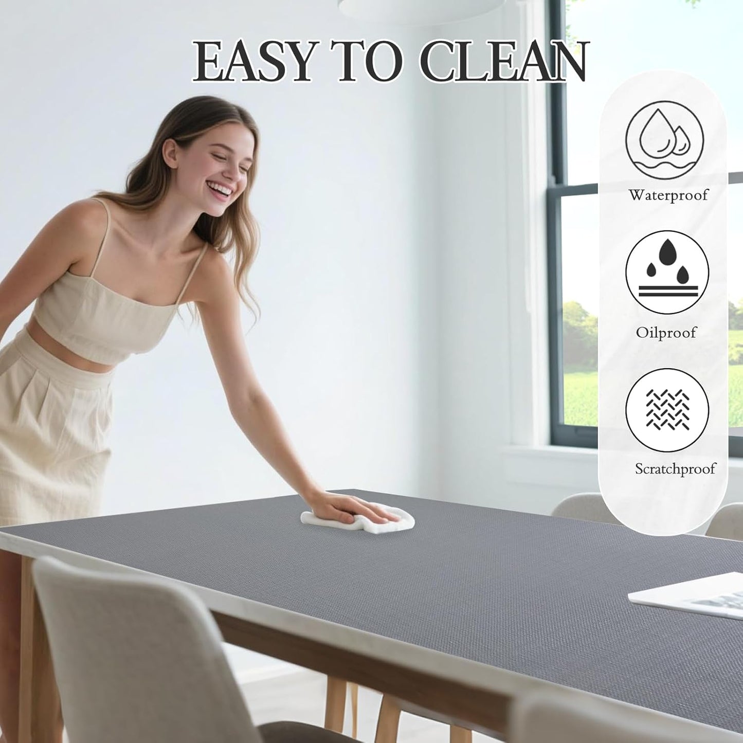 Beautysaid Shelf and Drawer Liner for Kitchen Cabinet, Non Adhesive Non Slip Shelf Paper Waterproof Washable Thickened for Dresser Pantry Shelve Bathroom Protector Liner(Gray,12 in x 10 FT)