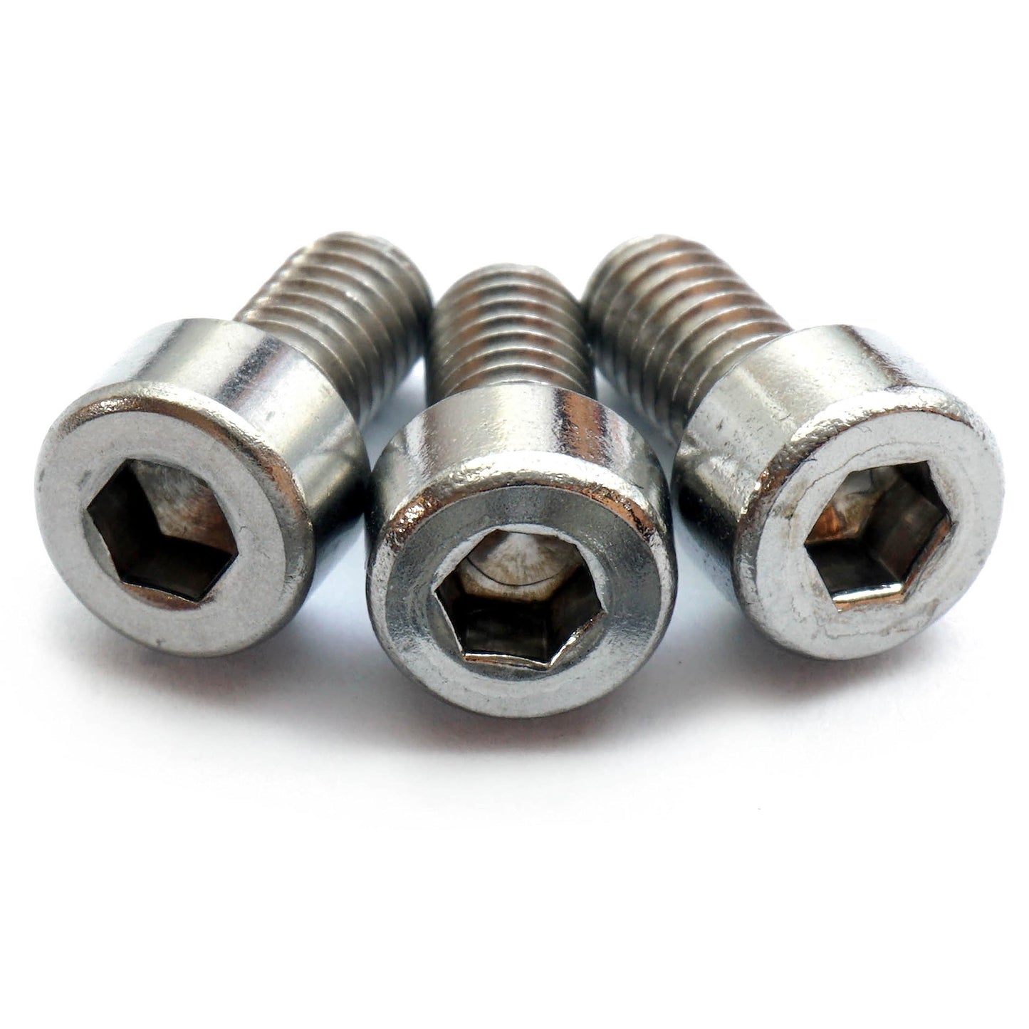 Stainless/Black Alloy Steel/Titanium - Floyd Rose Style Guitar Locking Nut Screws Set - Monsterbolts (Qty 4, Stainless)