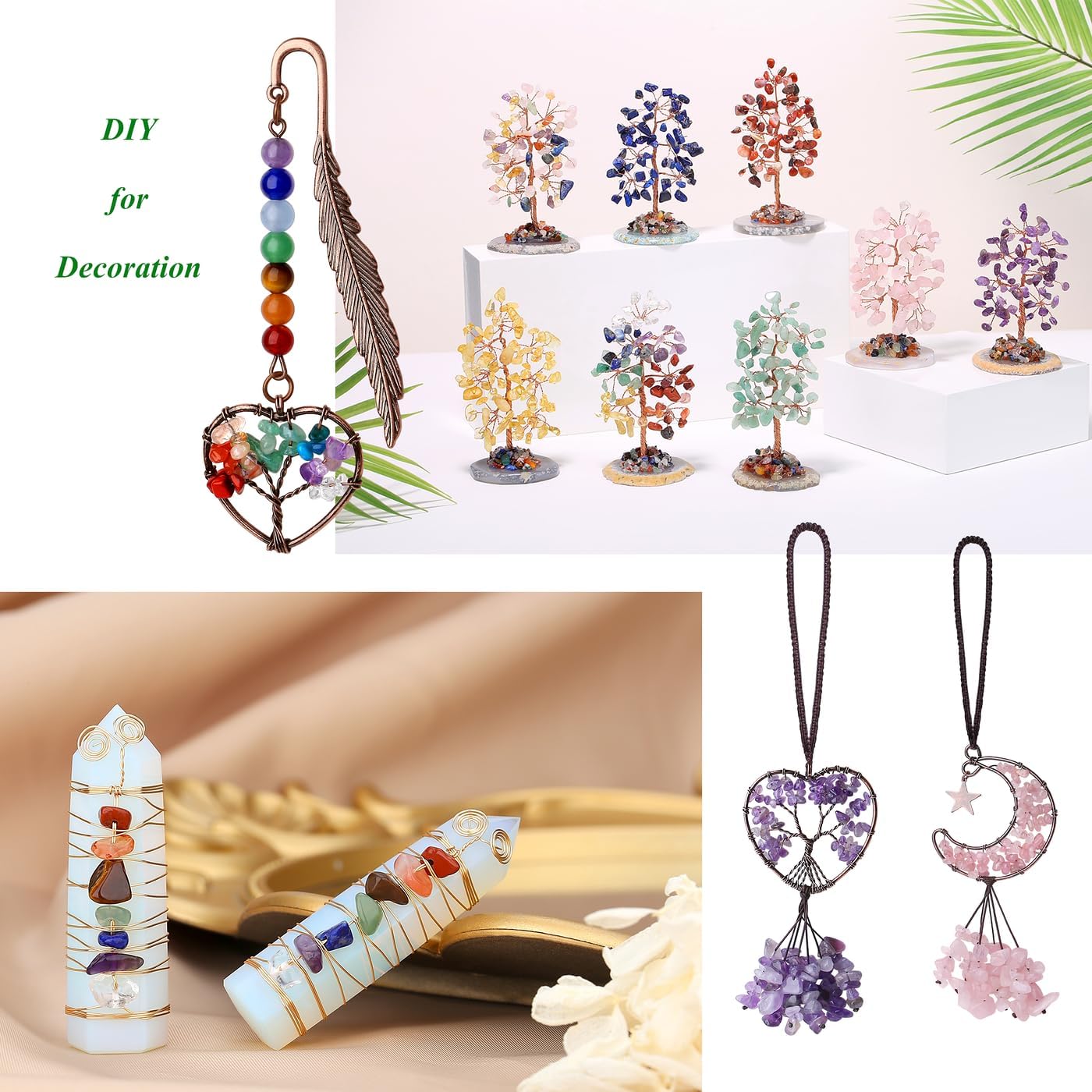 XIANNVXI Amethyst Beads, Natural Chip Stone Beads 400Pcs Crystal Bead 5-8mm Irregular Healing Crystal Loose Rocks for DIY Jewelry Making