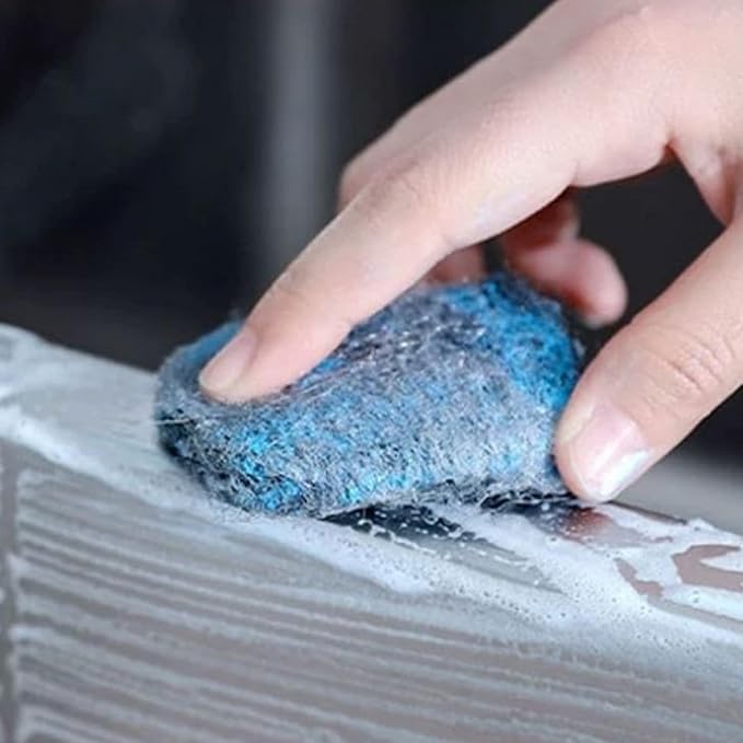 Steel Wool Soap Pad, Enhanced Cleaning Power, 10 Pieces, Steel Wool Scrubber, Stainless Scrubber, Clean Scent Boost, for Kitchens, Bathrooms, Sinks, Tile, Pots, Pans, Bowls, Plates, Dish