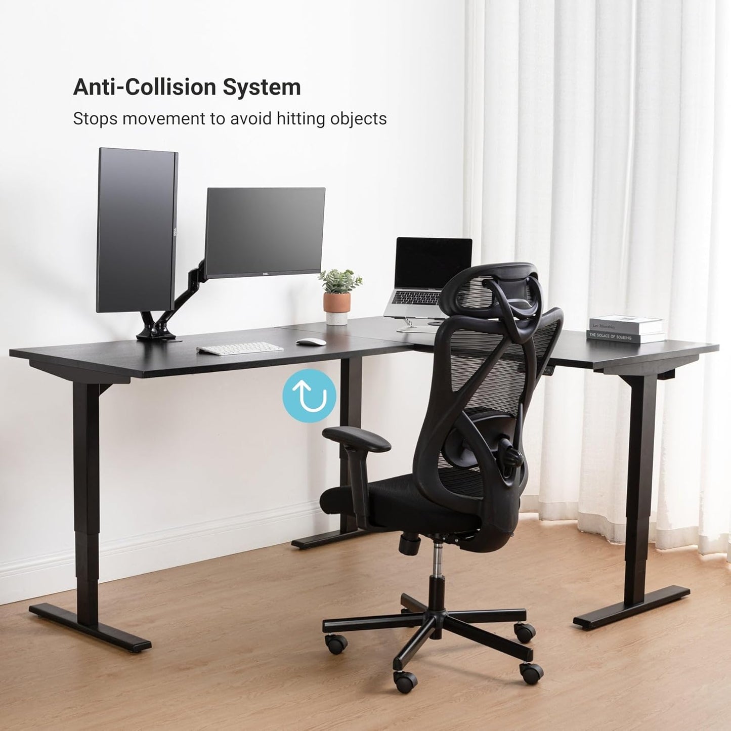 Standing Desk: FLT-05, DT-3030-WW, DT-4830-WW, DA-10-Black