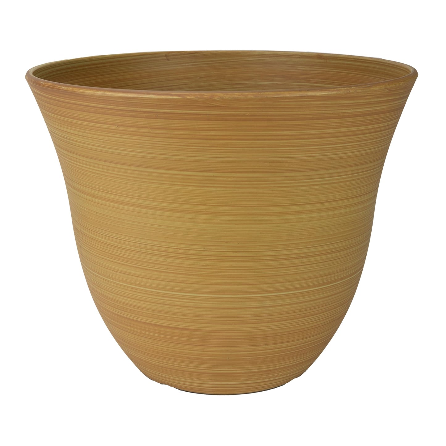 Classic Home and Garden by Growscape Honeysuckle Resin Planters - Lightweight Indoor & Outdoor Plant Pots - UV-Resistant Plastic Flower Pots - Pot Planters for Flowers & Herbs (13” Bamboo)