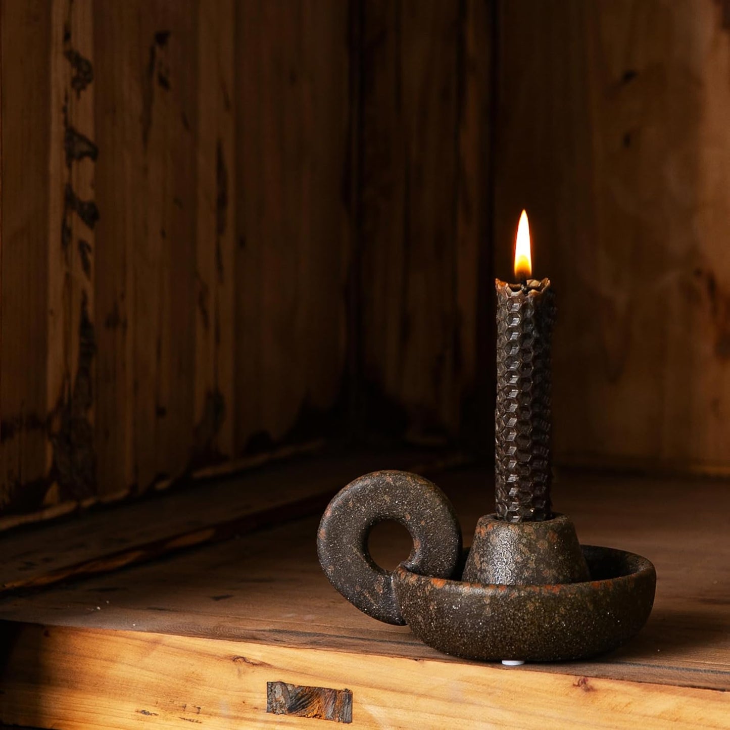 Candle Holder Ceramic Candlestick Holder, Candlelight Stand for Spell Candles, Taper Candles, and Incense, Halloween Christmas Dining Room Home Decoration Display