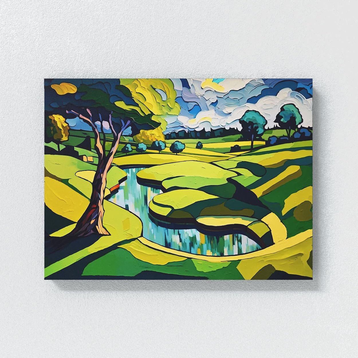 Sense Canvas Golf Course 20 Canvas Art - Home Decor Wall Art Print Poster Painting Medium 24x18 / 0.75"