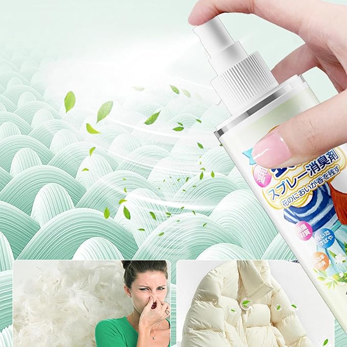 Clothes Freshener - 100ml Washless Odor Eliminator - Flower Scent Fabric Refresher Spray | for Down Jacket Garment Care Shoe Hat Sofa Travel Home Winter