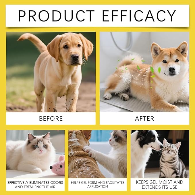 100g Cat Odor Remover Gel, Natural Long Lasting Eliminator, Safe and Effective Odor Control for Litter Boxes Upholstery Floors Laundry Fabric and Furniture, Perfect for Maintaining a Home