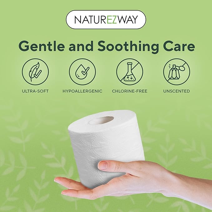 NatureZway Bamboo Toilet Paper – 24 Pack | Ultra Soft, Eco-Friendly, 2-Ply, Tree-Free, Septic & RV Safe | 100% Bamboo Pulp, Strong & Clog-Free Bath Tissue