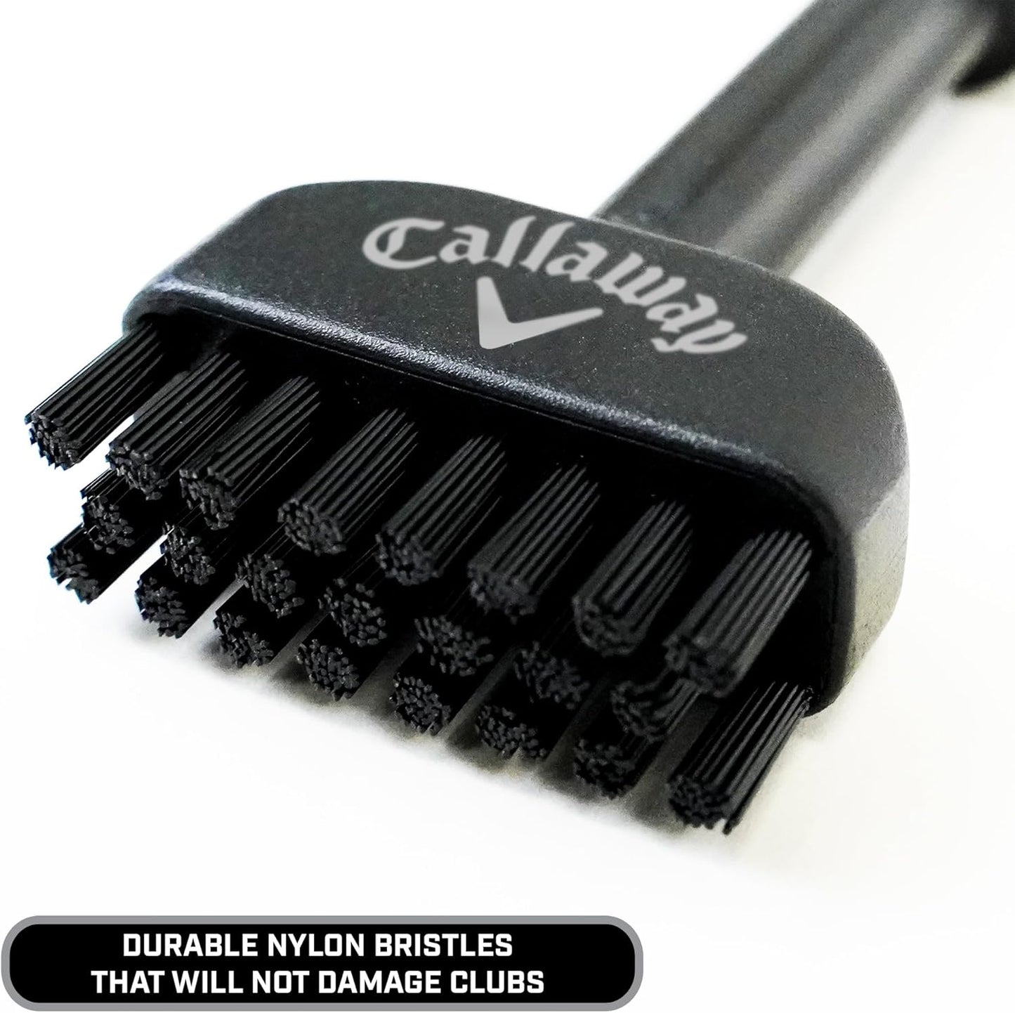 Callaway Golf Mini-Mag Magnetic Club Brush - Compact Golf Club Brush, Groove Cleaner, Golf Bag Accessory, Detachable Magnet, Durable Scrubbing Nylon Bristles