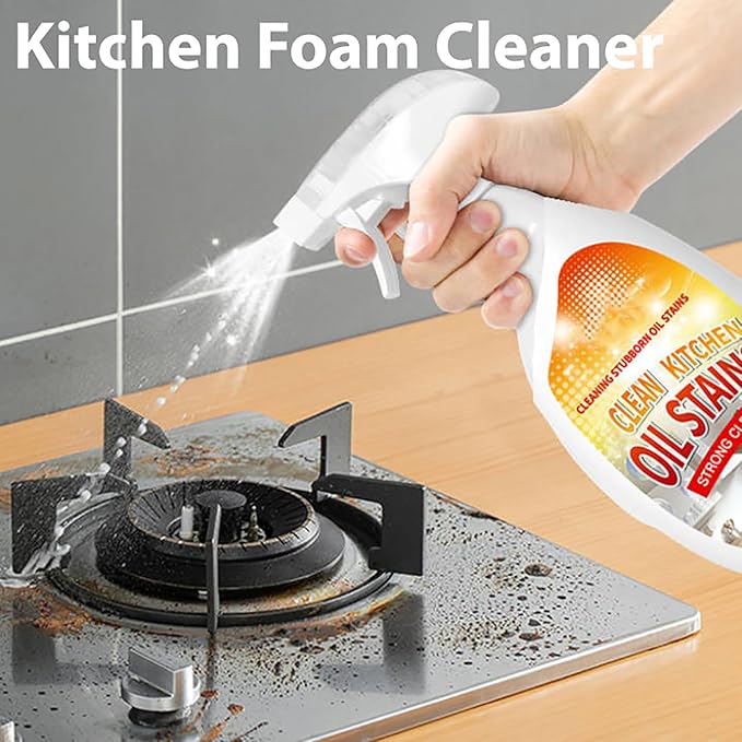 wuliao FIELL Clean Kitchen Oil Stains Spray, Heavy-Duty Kitchen Degreaser Foam Cleaner, Multi functiona Foam Cleaner Spray(3)