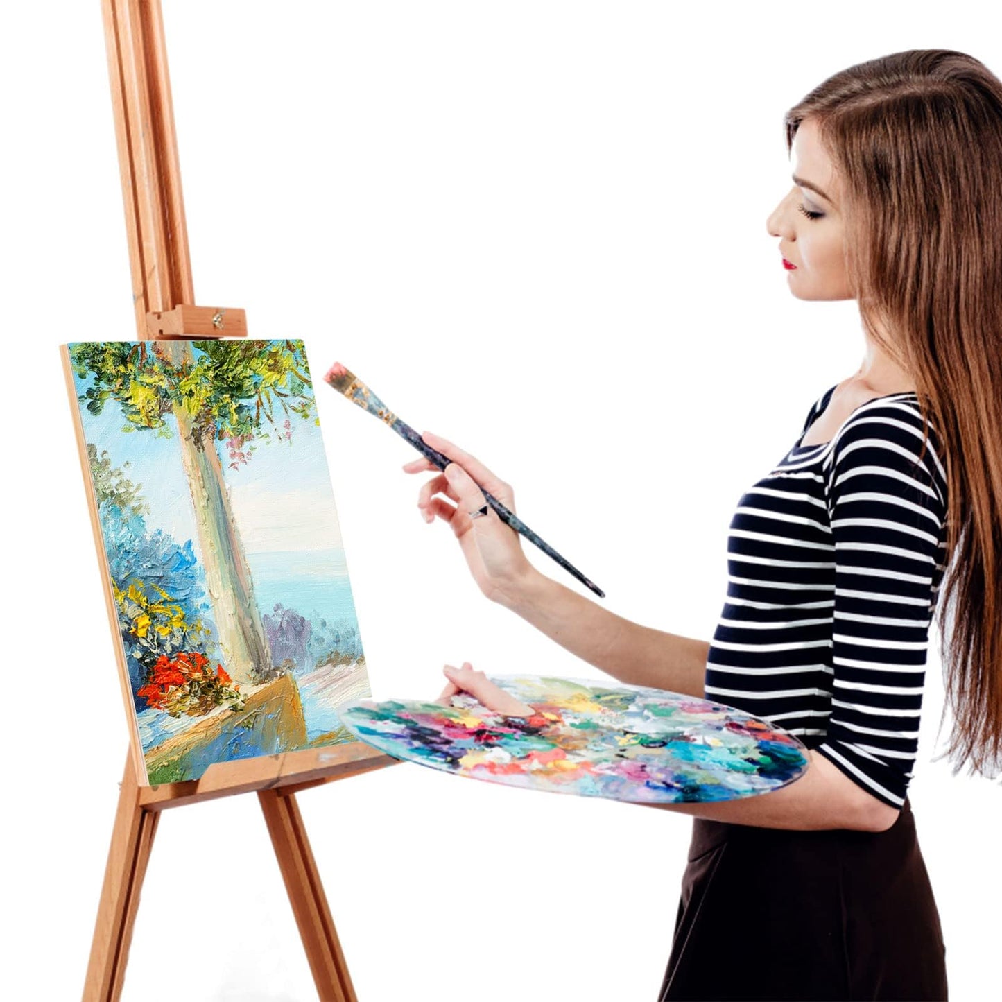 18 Pack Unfinished Wood Canvas Panels Kit Wooden Panel Boards Wood Paint Pouring Panels Wooden Canvas Panels Boards for Painting, Pouring Art, Crafts/11.8x7.9Inch/9x7.5Inch/6x6Inch/4.7x4.7Inch