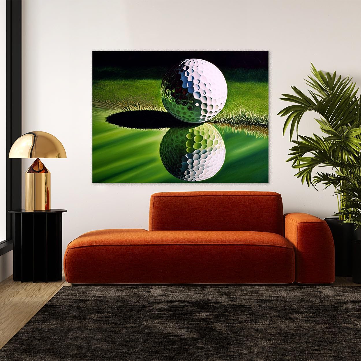 Sense Canvas Golf Ball Green 2 Canvas Art - Home Decor Wall Art Print Poster Painting Medium 24x18 / 0.75"