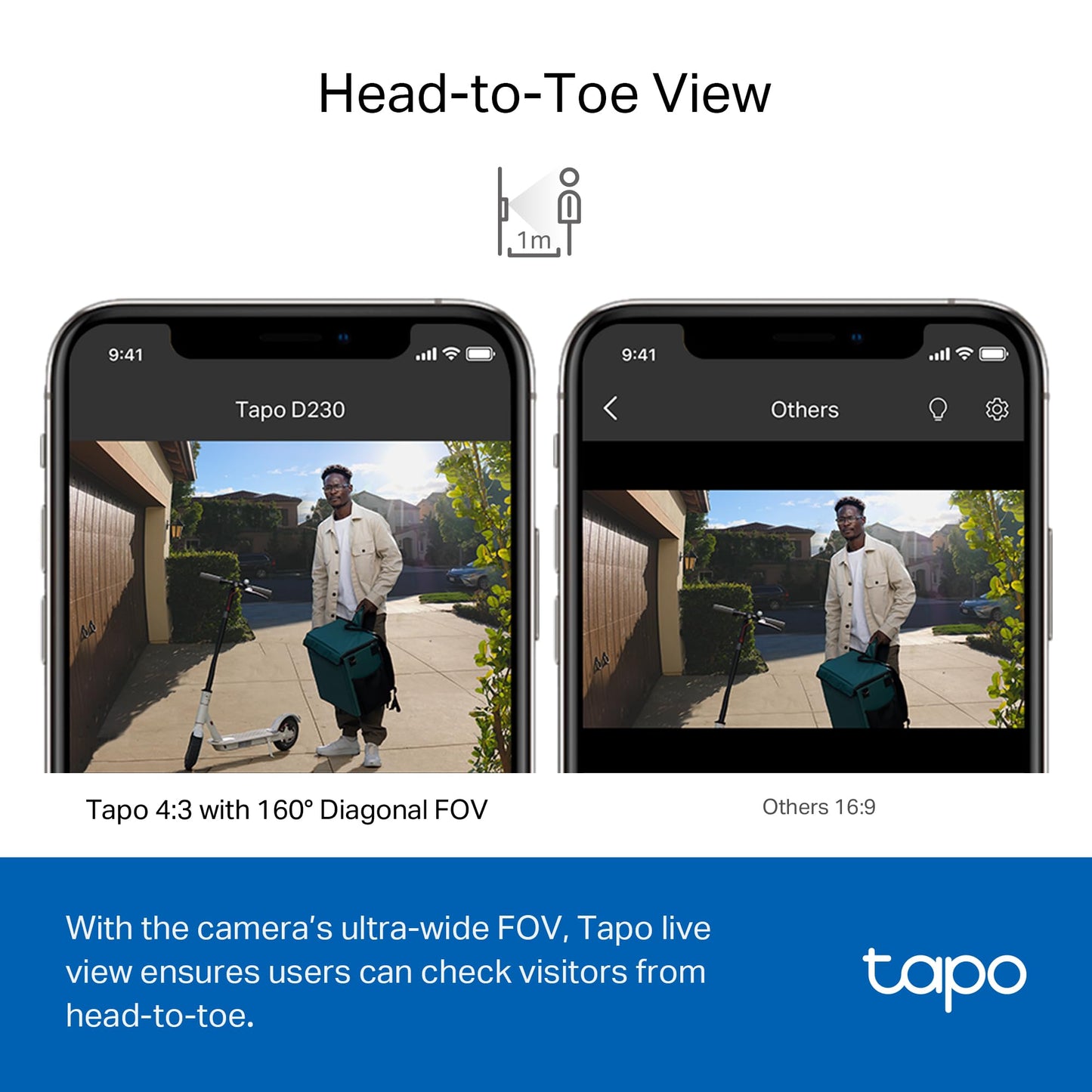 Tapo Tp-Link Smart Video Doorbell Camera, Chime Included, 2K 5Mp, Color Night Vision, 2-Way Audio, Free Ai Detection, Cloud/Sd C