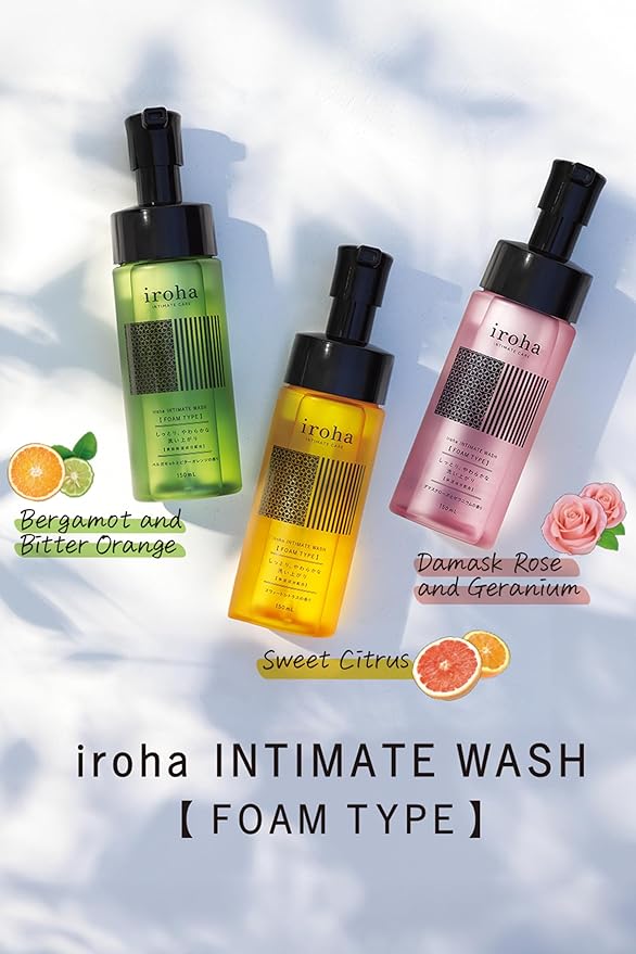 iroha Intimate Wash Foam Type – Sweet Citrus Botanical Feminine Wash | Daily Relaxation Bath Therapy & Beauty Treatment | pH Balanced Skin Care & Hygiene | Made in Japan 5 fl oz