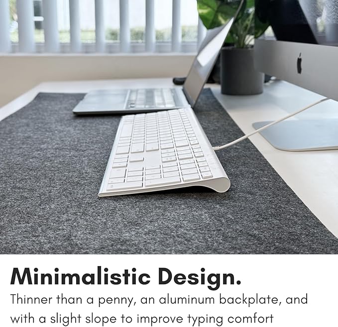 Macally Slim USB Wired Keyboard for Mac and Windows - Simple and Sophisticated - USB Apple Keyboard with Numeric Keypad for Mac Mini / Pro, Macbook, iMac with 110 Scissor Switch Keys and 20 Shortcuts
