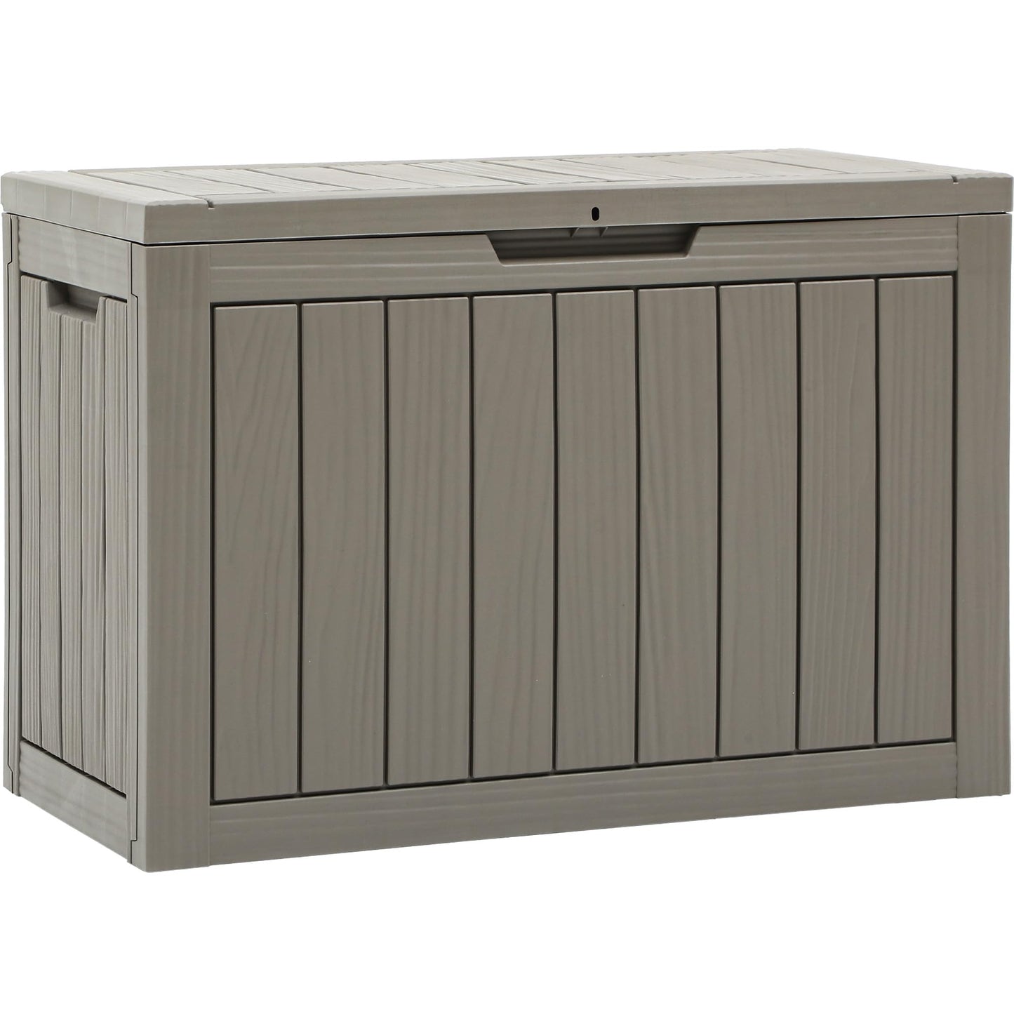 YITAHOME 45 Gallon Deck Box, Outdoor Storage Box for Patio Cushions, Outdoor Tools, Gardening Tools, Sports Equipment, and Throw Pillows, Lockable and Waterproof, Brown