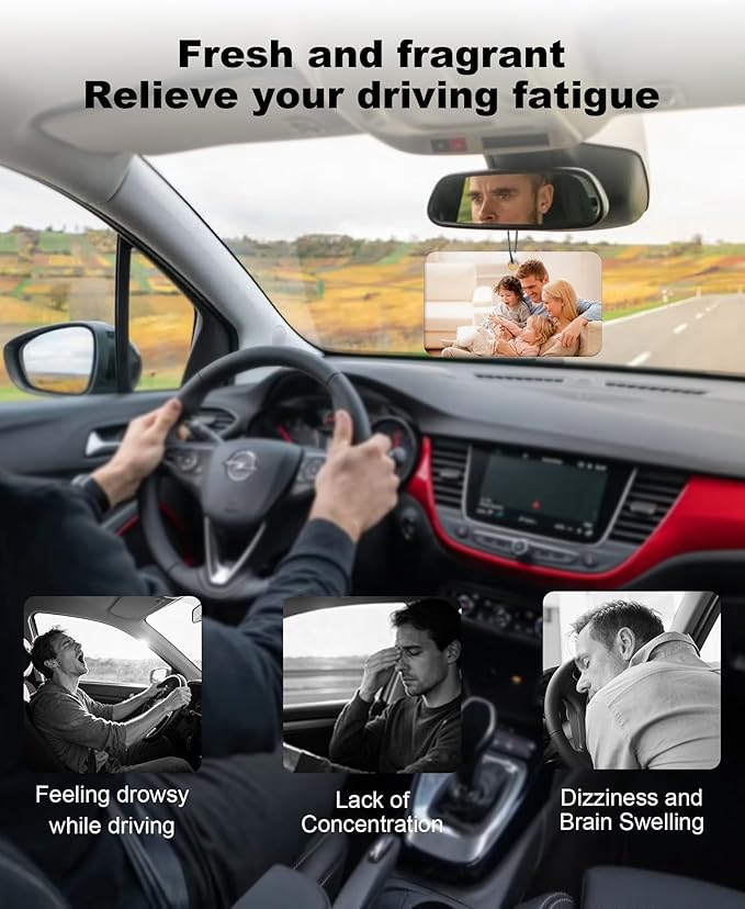 Personalized Double-Sided Custom Car Air Freshener with picture Photo - 100% Natural Material - Various Fragrance Types - Long-lasting Scent - Ideal for Car, Home, and Gifting (Rectangle-horizontal)