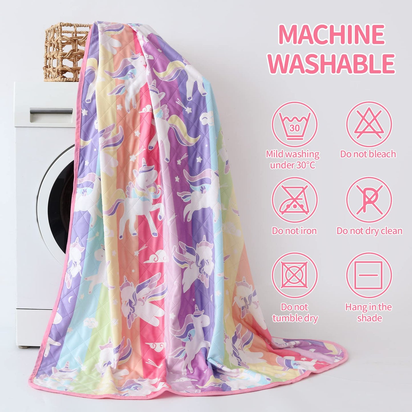 LIFEYJ Cooling Blankets for Hot Sleepers,Glow in The Dark Blanket Unicorns Gifts for Girls,Q-Max >0.4 Cool Blanket 1-10 Year Old Girl Gift,Girl Toy Age 6-8,Easter Gifts for Kids Birthday Gift Presents