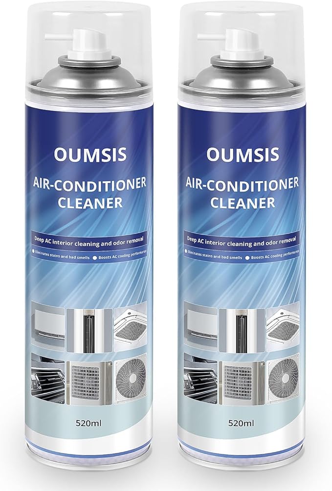 Air Conditioner Cleaner, Professional Cleaner Foam Spray, Foaming Coil Cleaners for AC Unit, Heating, Refrigerator, Multifunctional Cleaner Spray Bottle Breaks Down Dirt, Dust and Grease 2 Pack