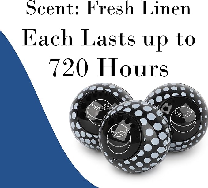 Knixmax Sneaker Deodorizer Shoe Freshener Balls, Gym Bags Lockers Car Air Fresheners, Boot Deodorant Balls Odor Eater Shoe Deodorizers 6 Packs Fresh Linen Black White