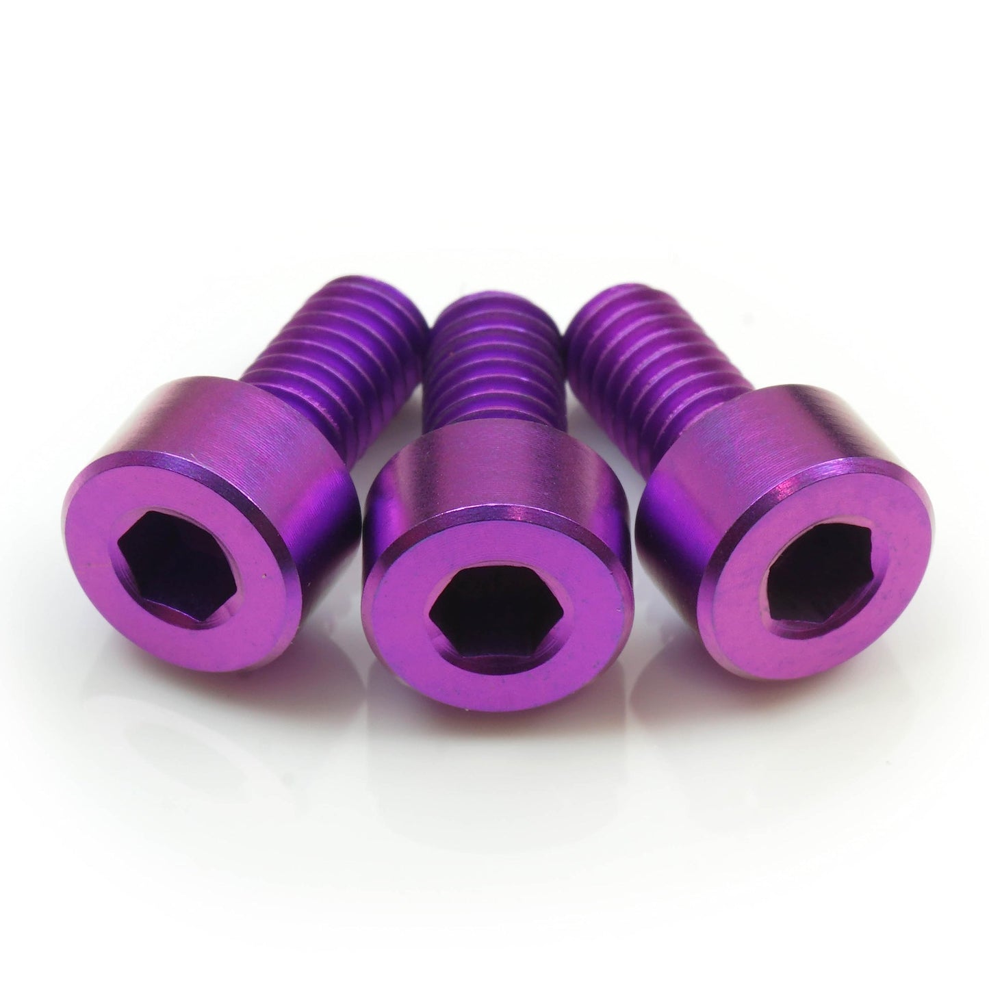 Stainless/Black Alloy Steel/Titanium - Floyd Rose Style Guitar Locking Nut Screws Set - Monsterbolts (Qty 3, Titanium - Fuchsia)