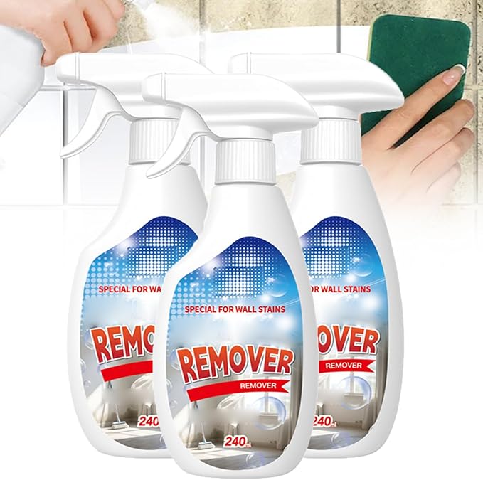 Fiell Wall Remover Spray,8.12 fl oz Highly Effective Removal Spray,Multi-Surface Cleaning Solution,Dirt, Dust And Stain Remover,for Wood,Tile,Fabric,Bathrooms,Kitchens,Long-Term Protection