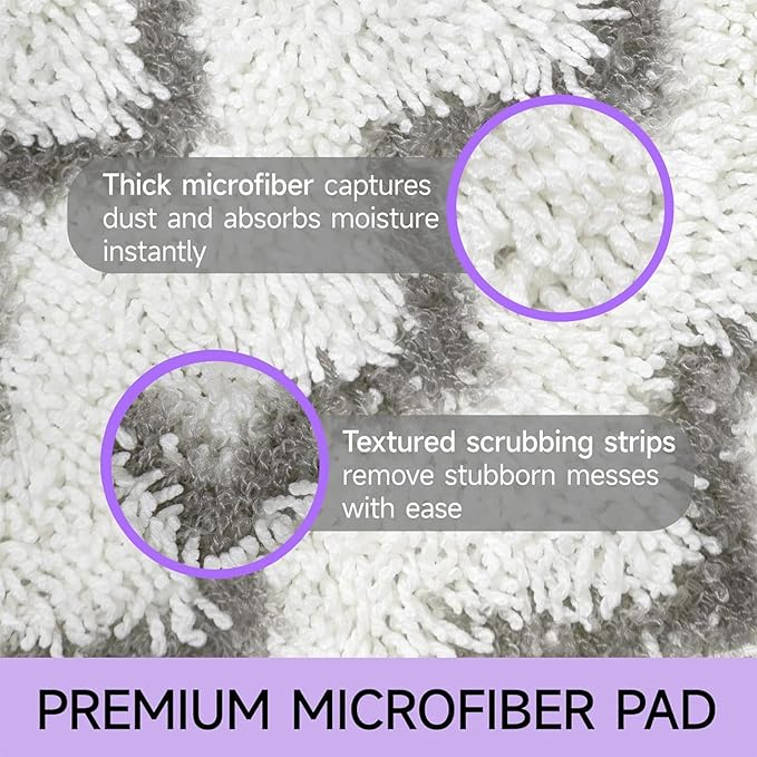 Steam Mop Replacement Pads for Shark S3500 Series S3501 S3601 S3550 S3801 S3901 SE450 S3601D S3901D S2901 S2902 Microfiber Steam Pocket Mop Pads Washable, 3 Pack