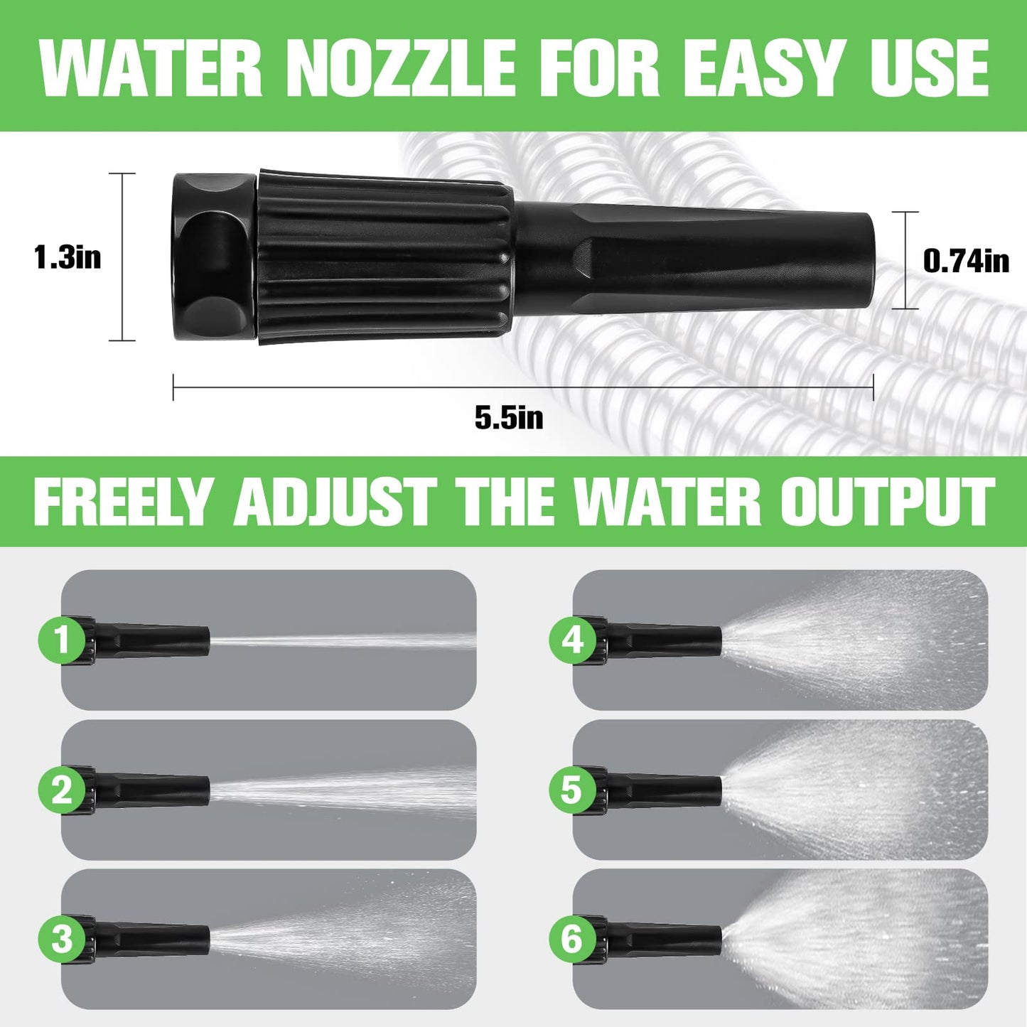 TVKB Metal Garden Hose Stainless Steel Metal water Hose Super Tough & Flexible Water pipe Lightweight, Crush Resistant Aluminum Fittings, Kink & Tangle Free, Rust Proof (50FT)